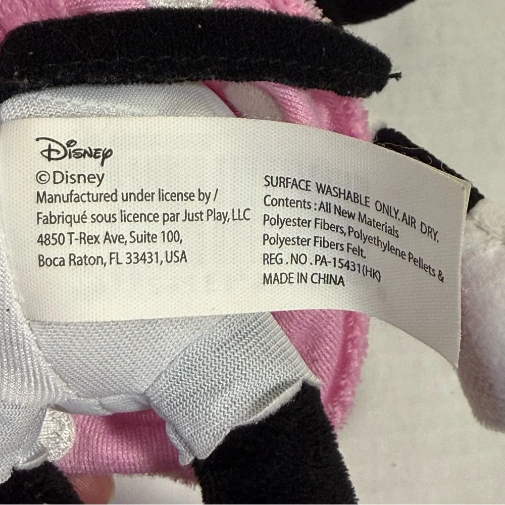 Disney Plush Minnie Mouse Pink Dress 10” Plush Toy Doll EUC Collectible